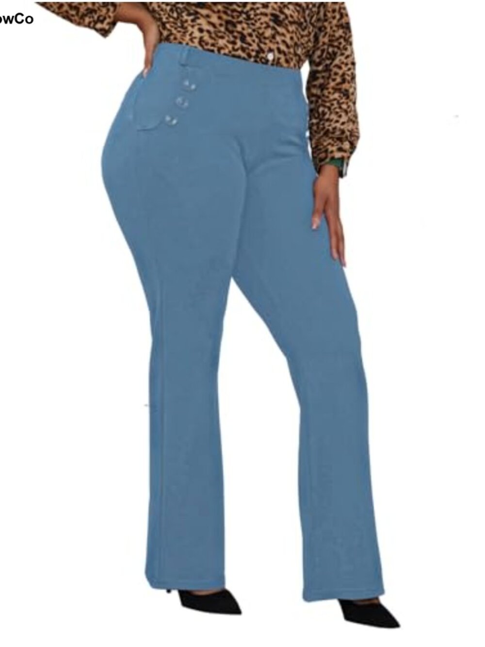 Wrinkle-Free Stretch Dress Pants Pull-On Comfort Office Pant Plus Size